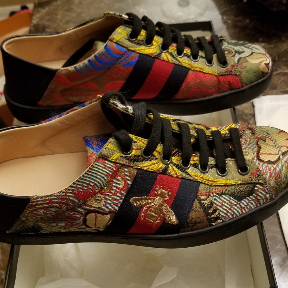Jacquard Silk Tiger Gucci Sneakers